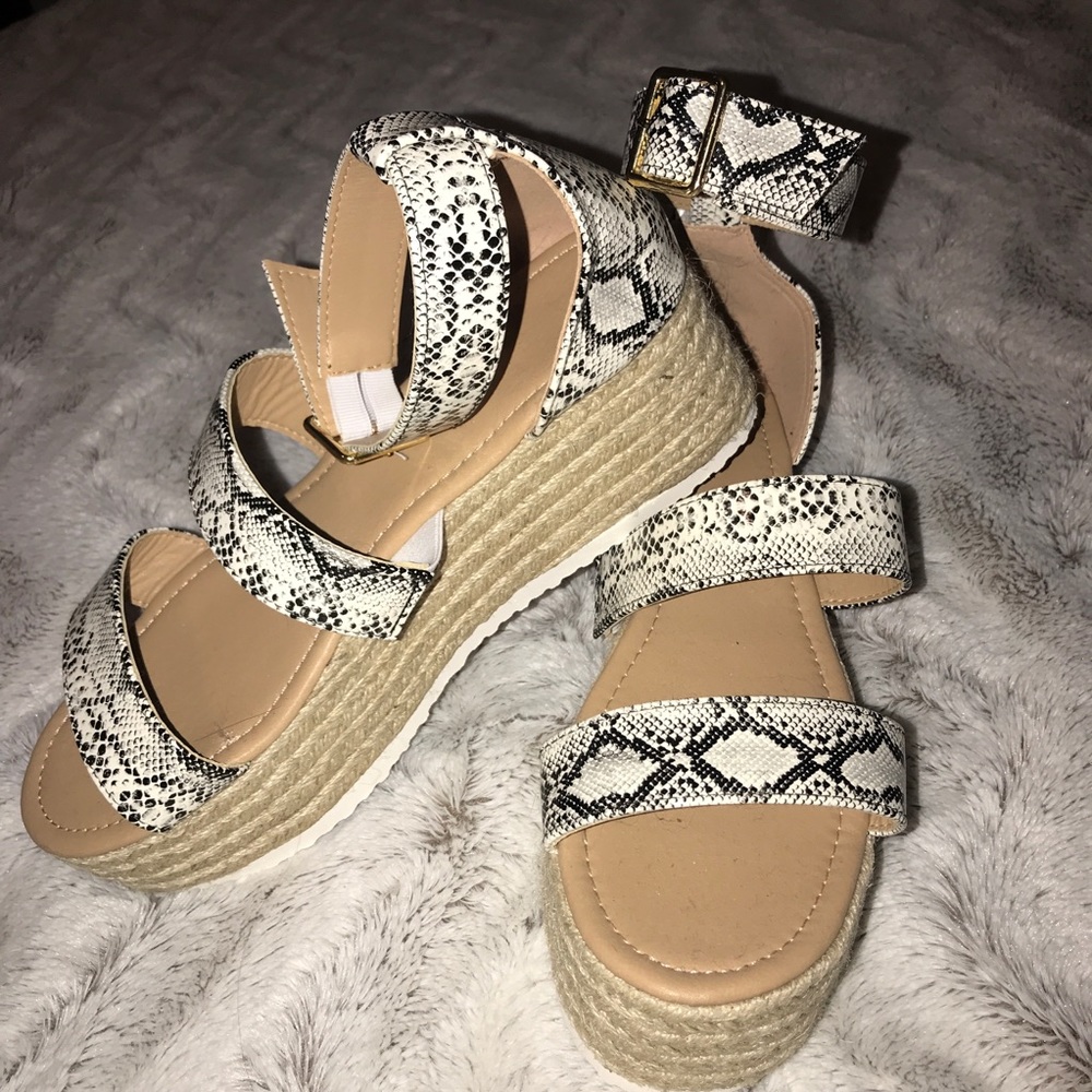 Snakeskin Espadrilles NWOT